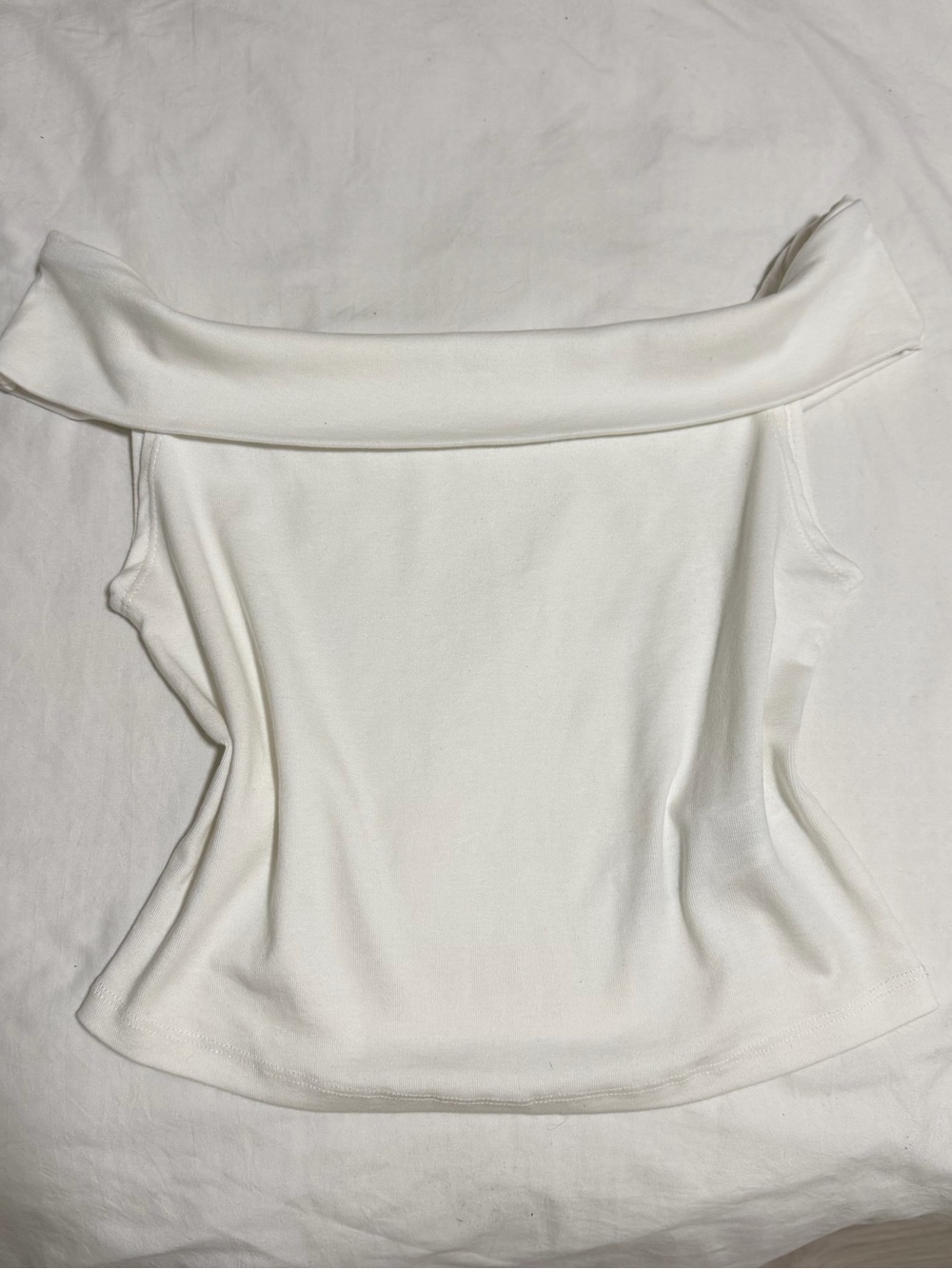 Bershka Off-Shoulder White Camisole